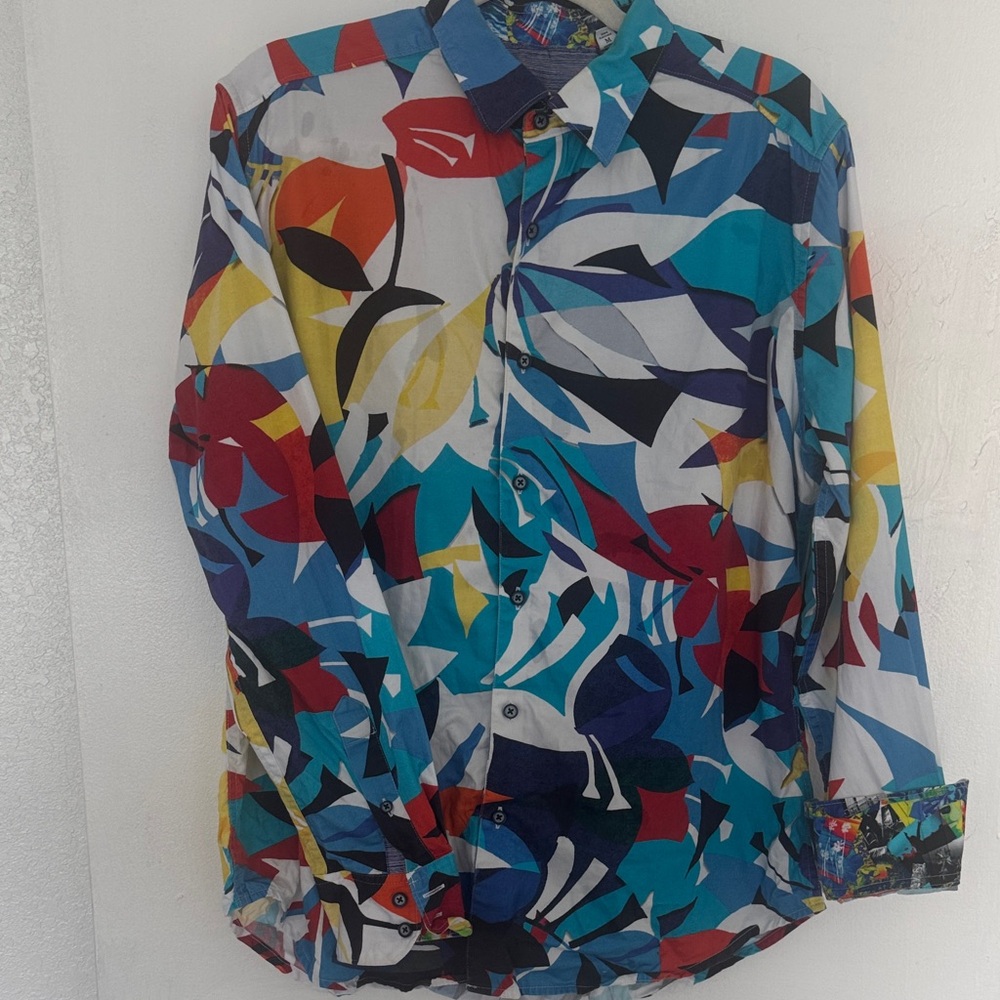 Robert Graham Colorful Geometric Long Sleeve Shirt